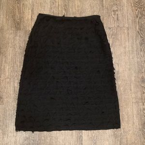 Anthropologie ISDA & CO Silk Black Midi Skirt